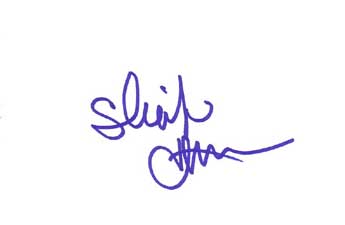 Sherilyn Fenn Autographed Index Card