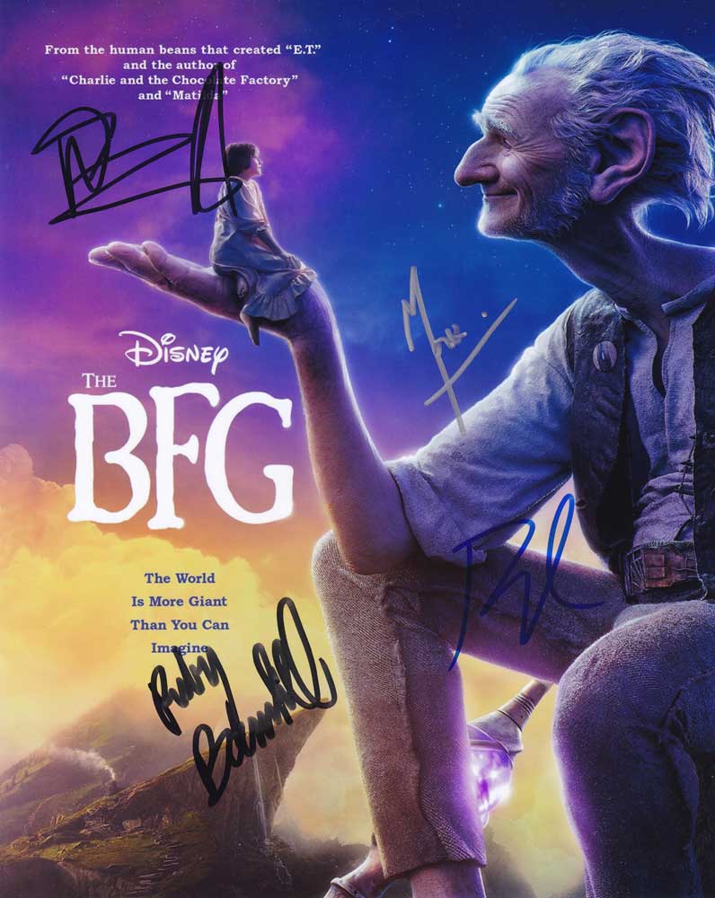 The BFG In-person autographed Cast Photo by 4