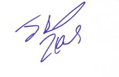 Tiny Lister Autographed Index Card