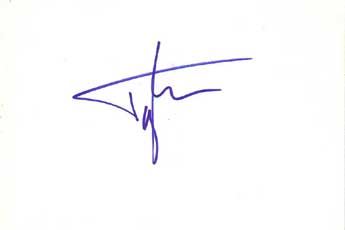 Topher Grace Autographed Index Card
