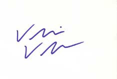 Vince Vaughn Autographed Index Card