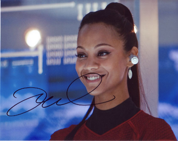 Zoe Saldana in-person autographed photo