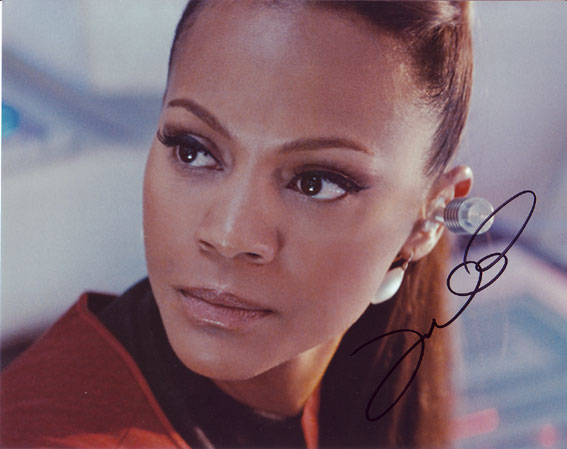 Zoe Saldana in-person autographed photo