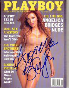 Angelica Bridges in-person autographed Playboy