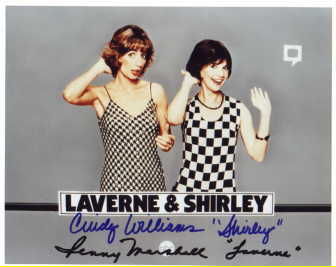 Laverne & Shirley in-person autographed cast photo
