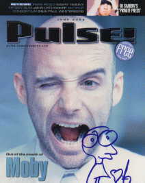 Moby In-person autographed magazine
