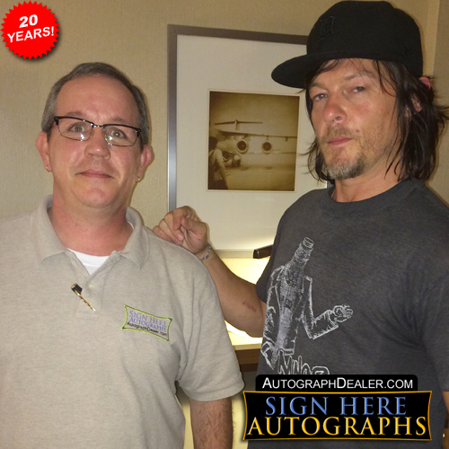 Norman Reedus In-person Autographed Photo The Walking Dead