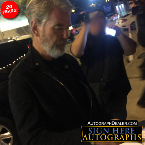 Pierce Brosnan in-person autographed photo