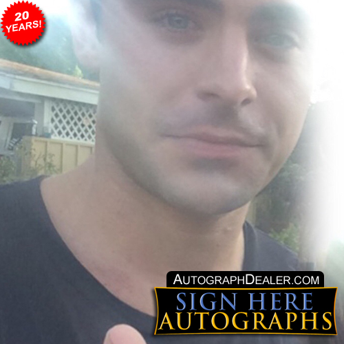 Zac Efron in-person autographed photo