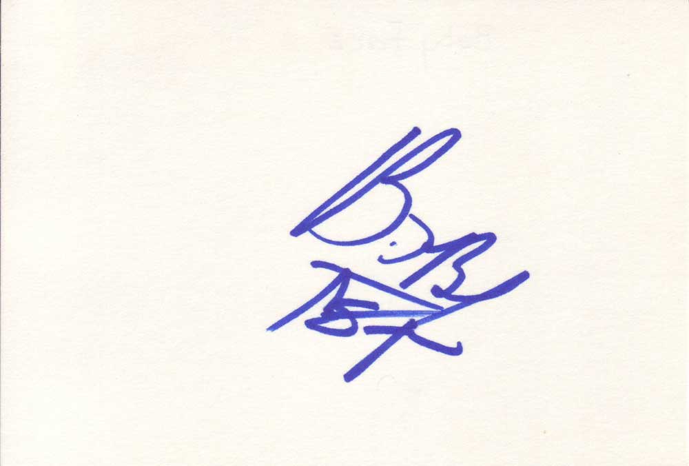 Babyface Autographed Index Card