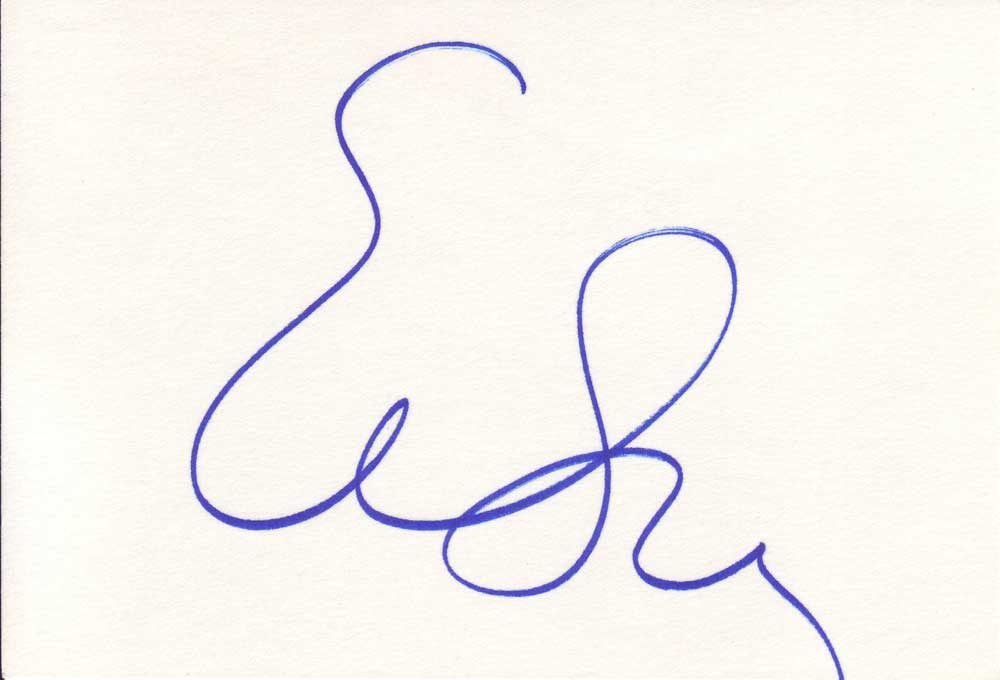Elisabeth Shue Autographed Index Card