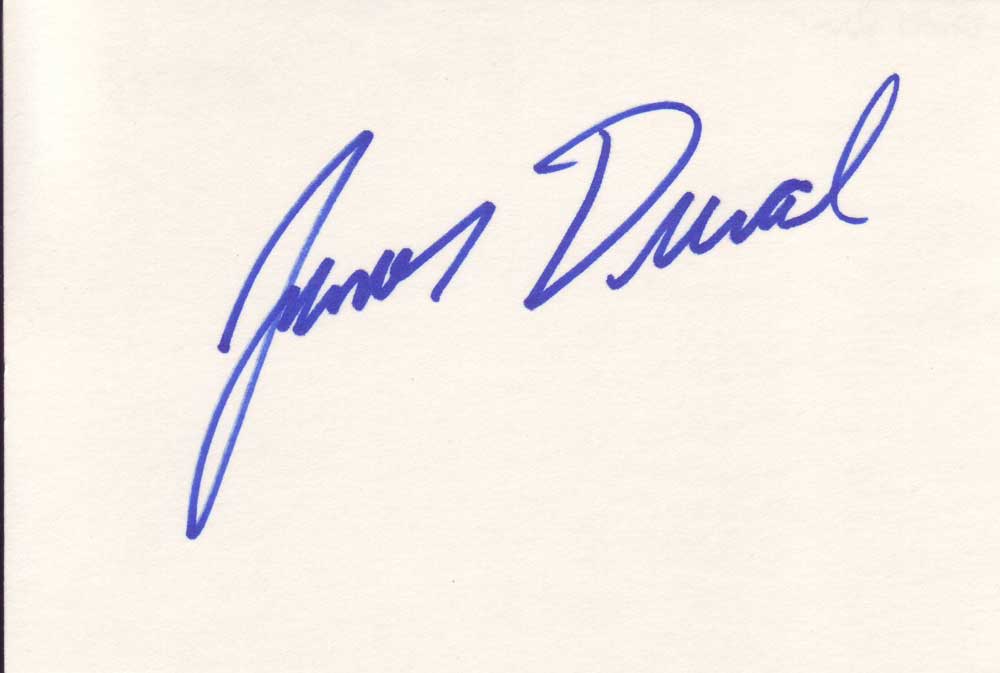 James Duval Autographed Index Card