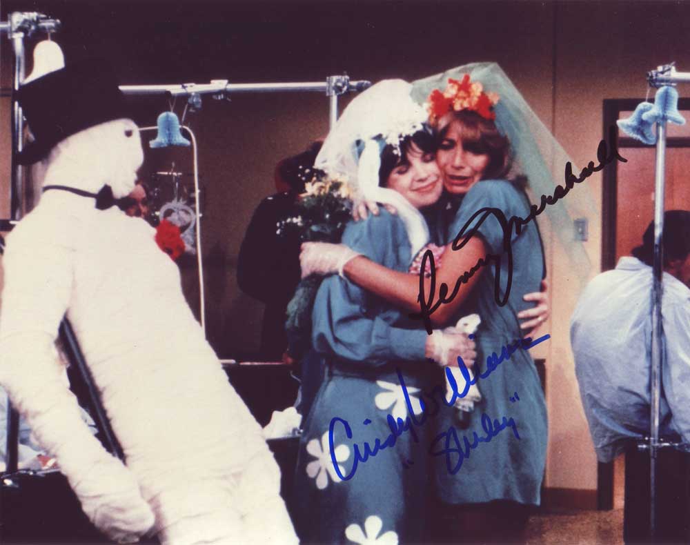 Laverne & Shirley in-person autographed cast photo