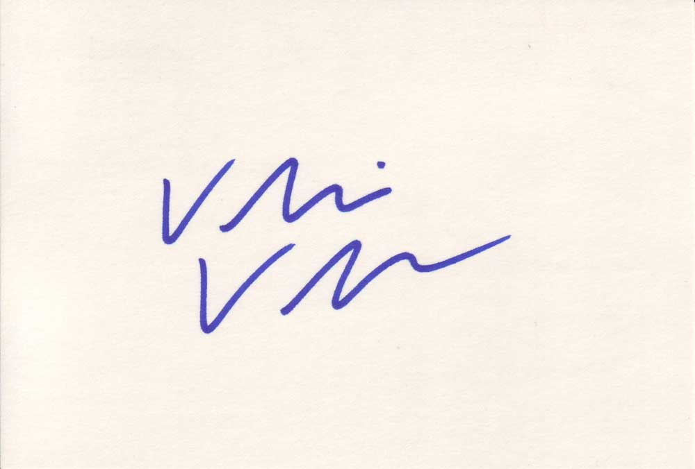 Vince Vaughn Autographed Index Card