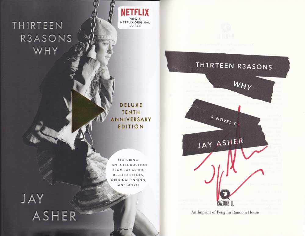 Jay Asher in-person autographed Book 13 Reasons Why