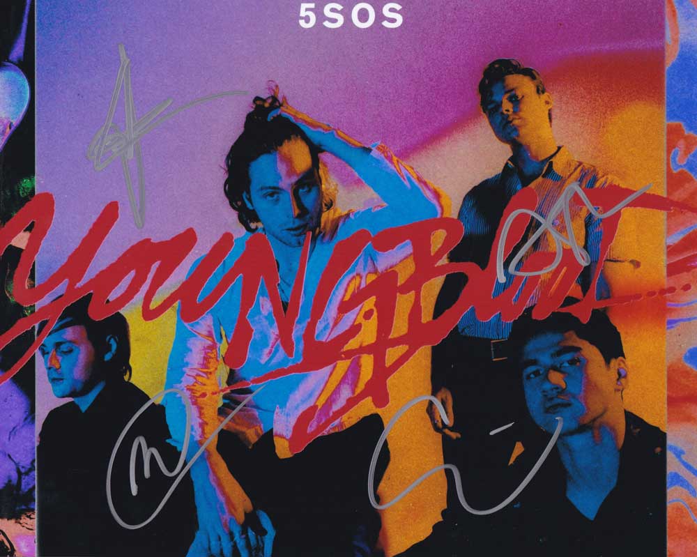 5 Seconds of Summer In-person Autographed Group Photo