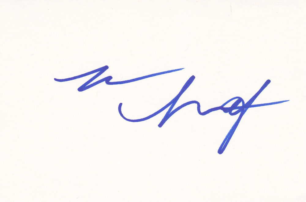Alexis Arquette Autographed Index Card