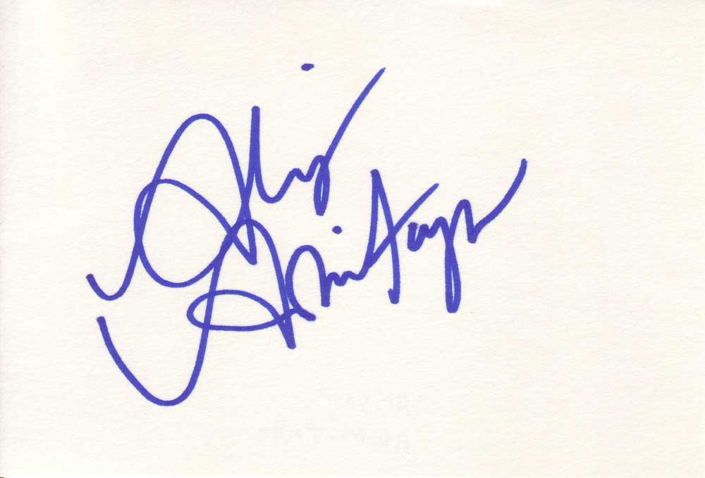 Alison Armitage Autographed Index Card