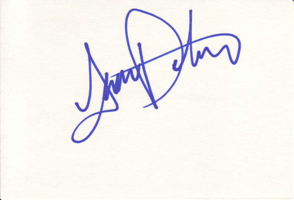 Amanda Detmer Autographed Index Card