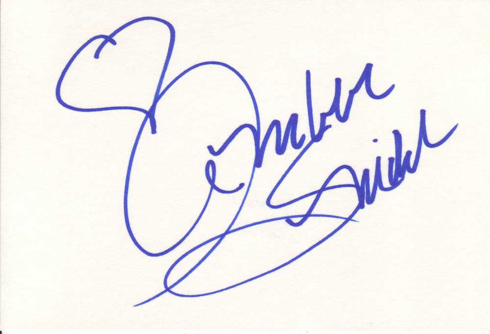 Amber Smith Autographed Index Card