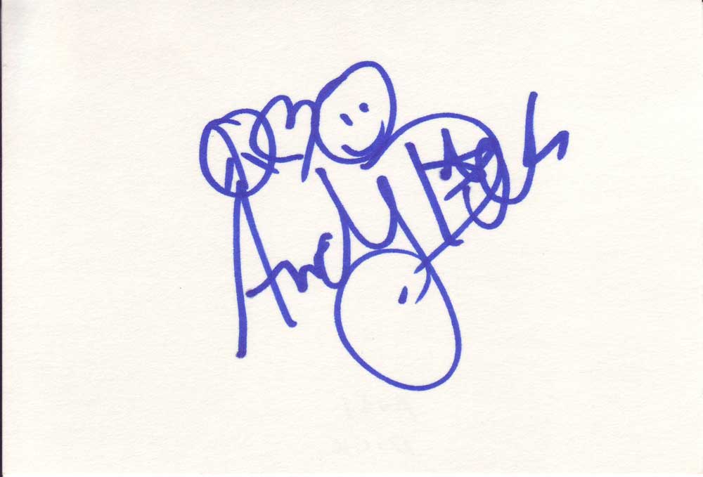 Andy Dick Autographed Index Card