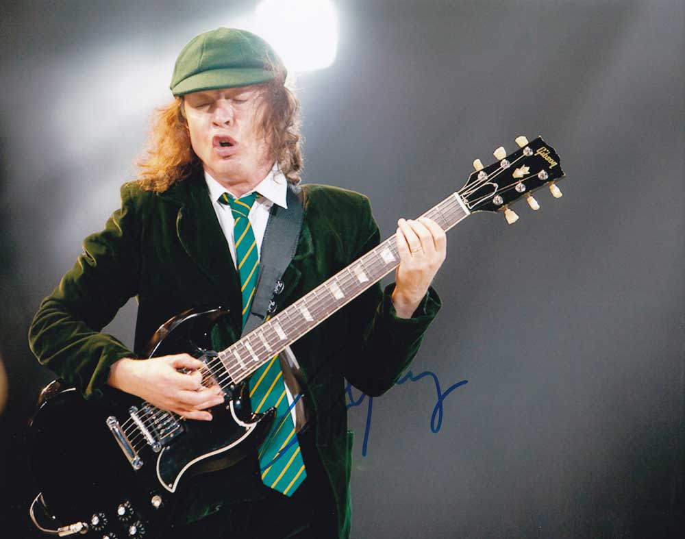 Angus Young In-person Autographed Photo AC/DC