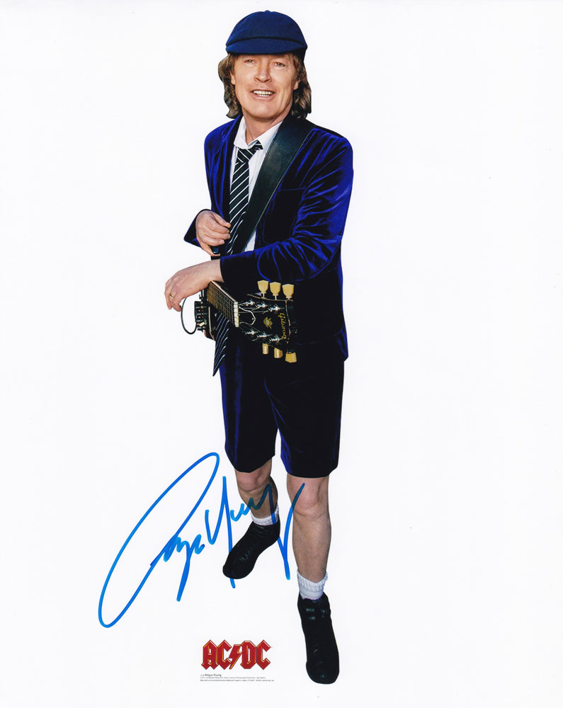 Angus Young In-person Autographed Photo AC/DC