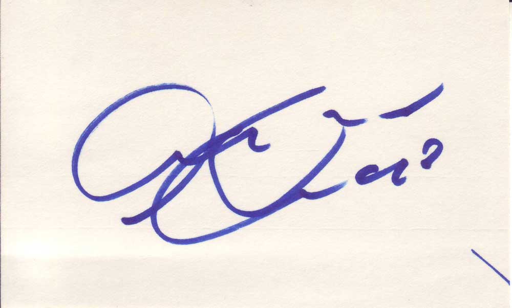 Armand Assante Autographed 3x5 Index Card