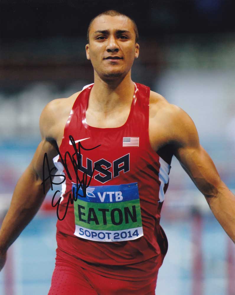 Ashton Eaton in-person autographed photo Team USA