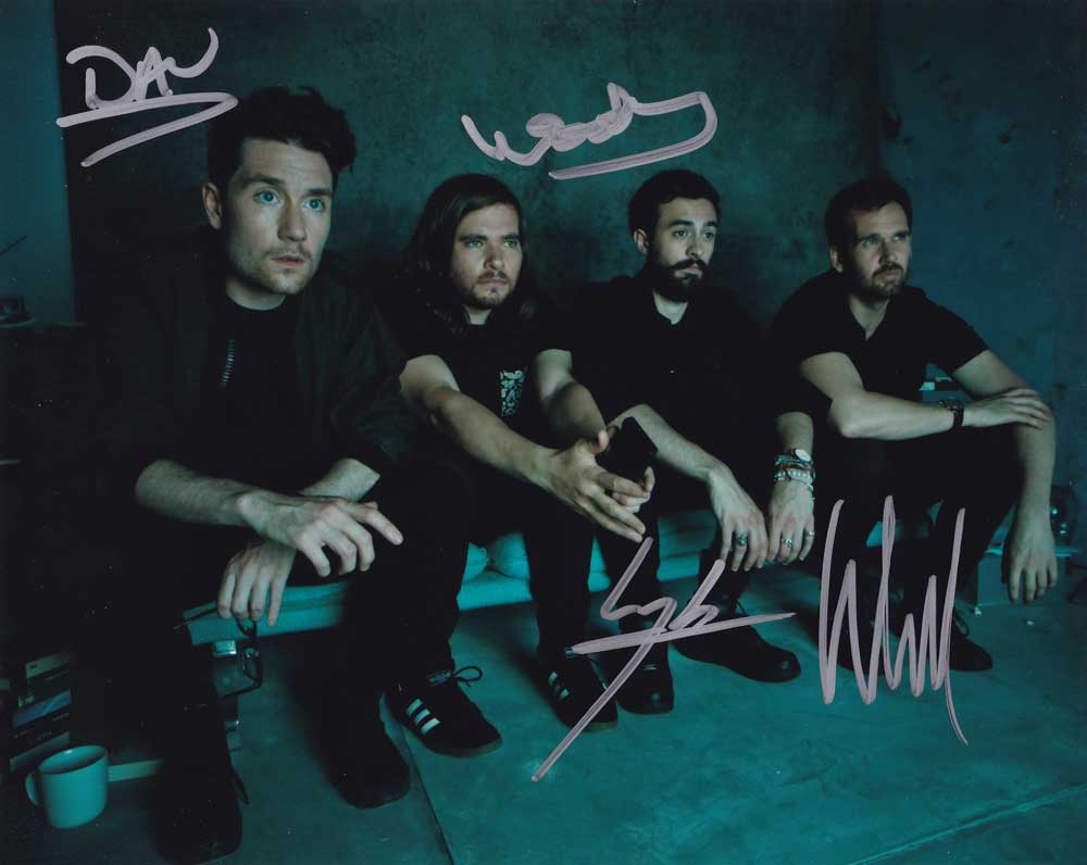 Bastille in-person autographed Group photo by all 4