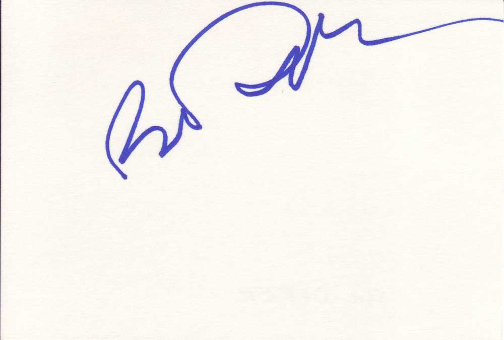 Bo Derek Autographed Index Card