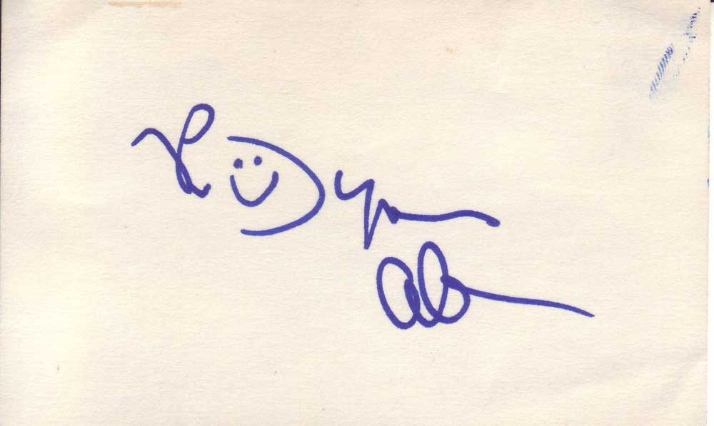 Byron Allen Autographed 3x5 Index Card