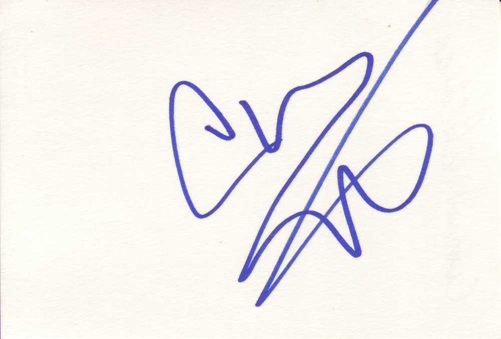 Carman Electra Autographed Index Card