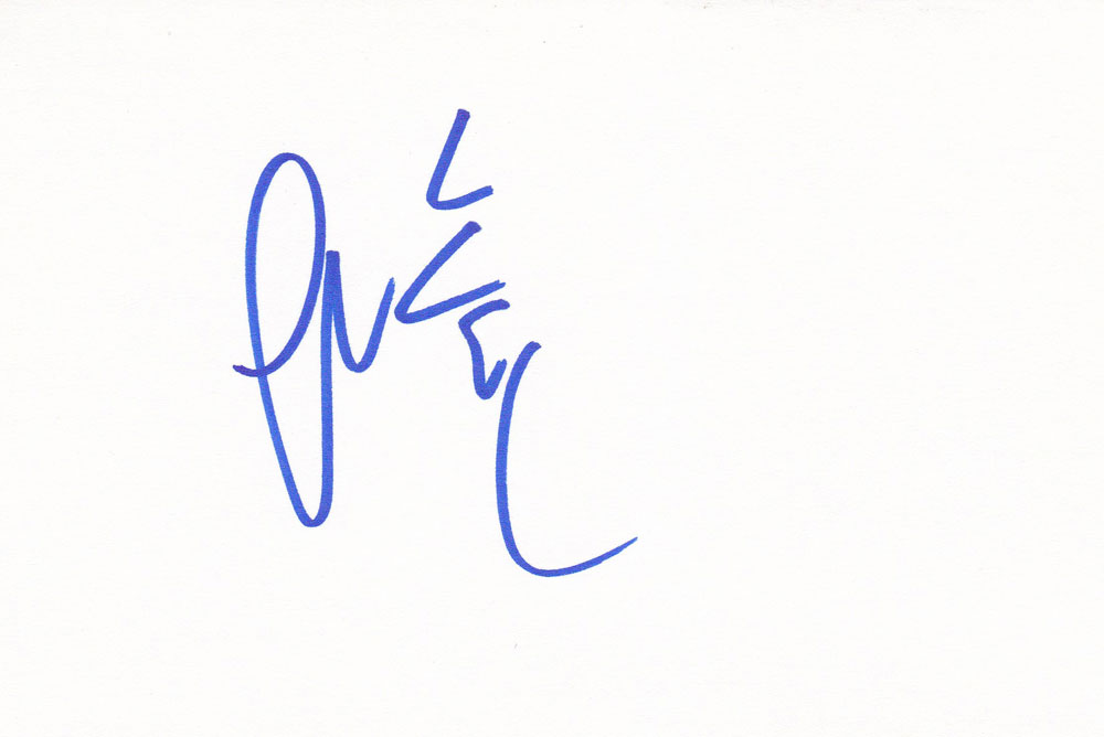 Charles Fleischer Autographed Index Card