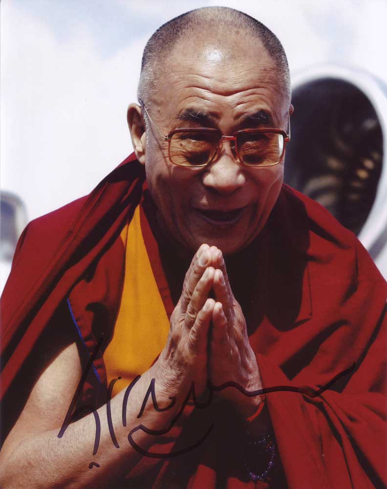 Dalai Lama in-person autographed photo