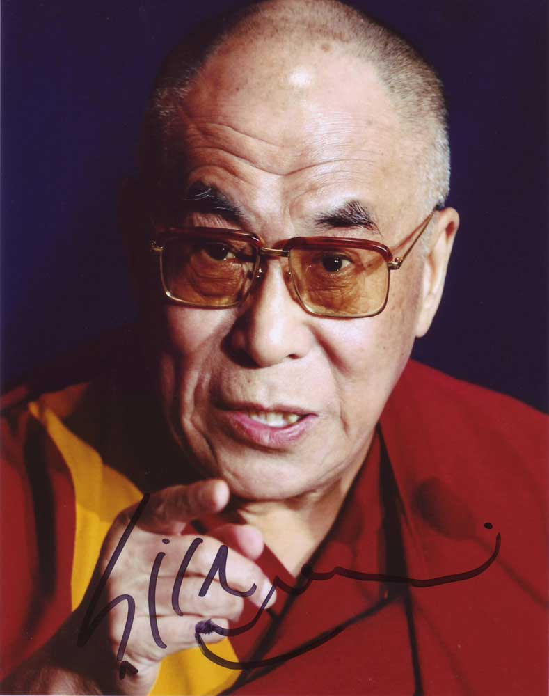 Dalai Lama in-person autographed photo