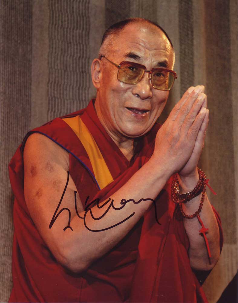 Dalai Lama in-person autographed photo