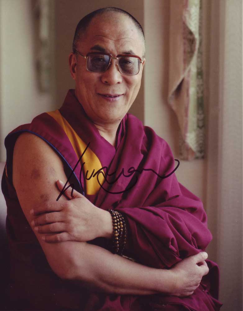 Dalai Lama in-person autographed photo