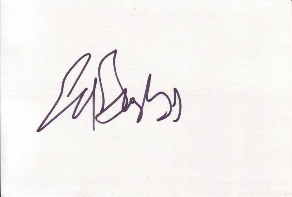 Ed Begley Jr. Autographed Index Card