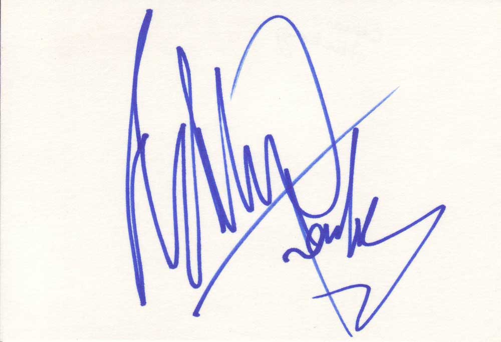 Edward Furlong Autographed Index Card