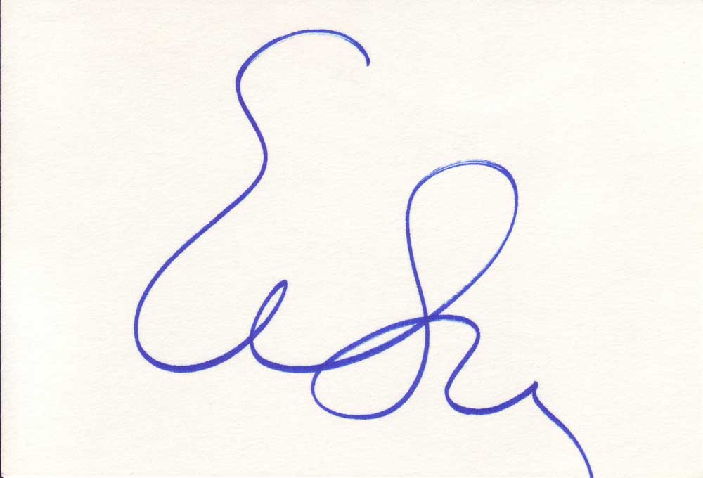 Elisabeth Shue Autographed Index Card