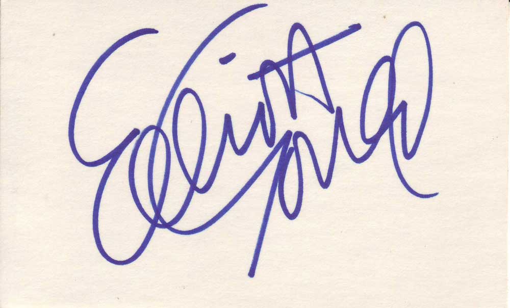 Elliott Gould autographed 3 x 5 index card