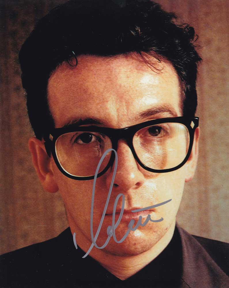 Elvis Costello in-person autographed photo