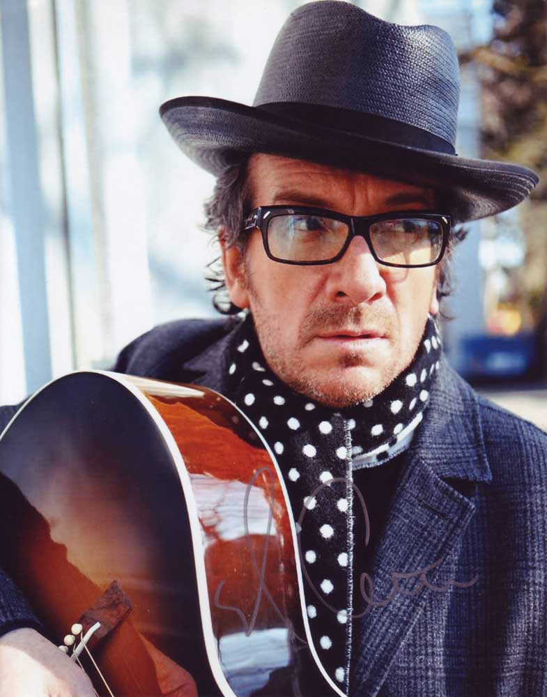 Elvis Costello in-person autographed photo