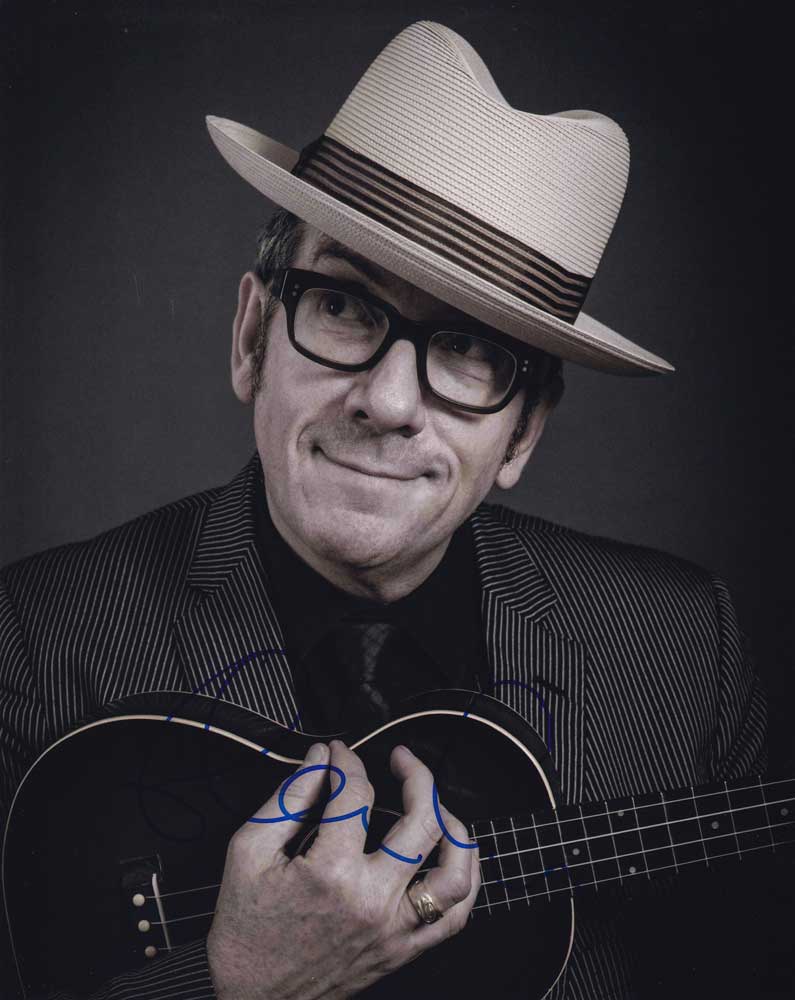 Elvis Costello in-person autographed photo