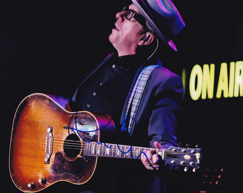 Elvis Costello in-person autographed photo