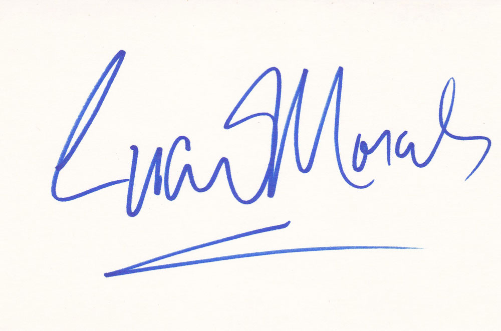 Esai Morales Autographed Index Card