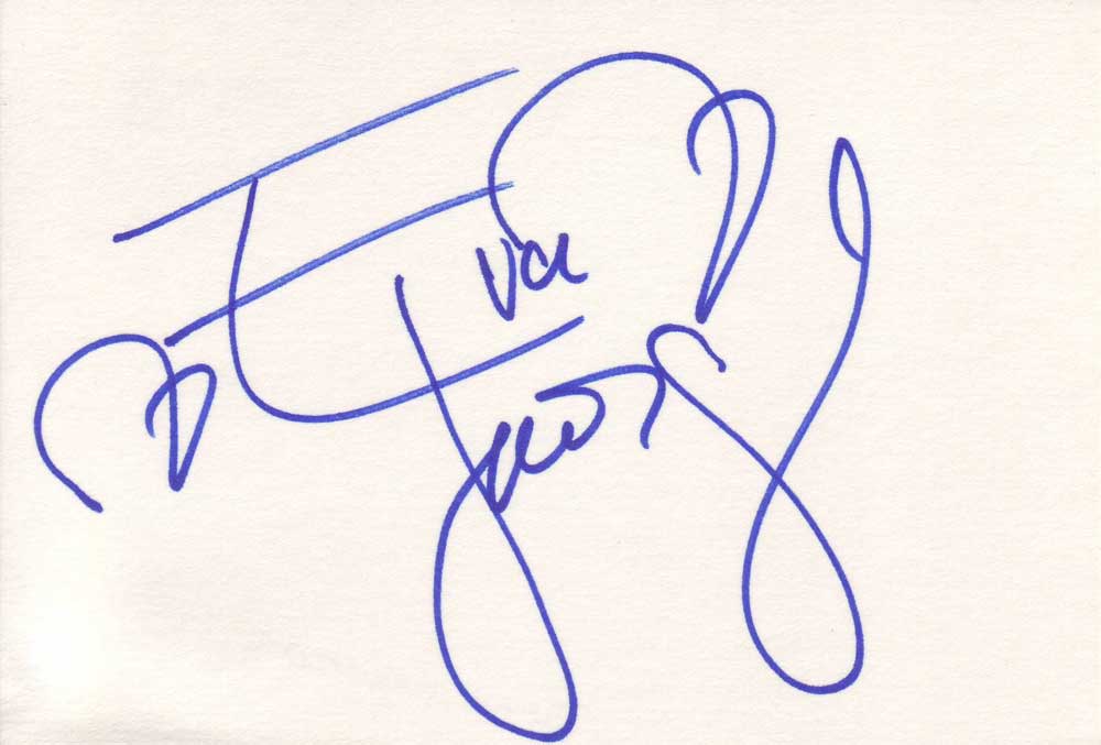 Eva Herzigova Autographed Index Card