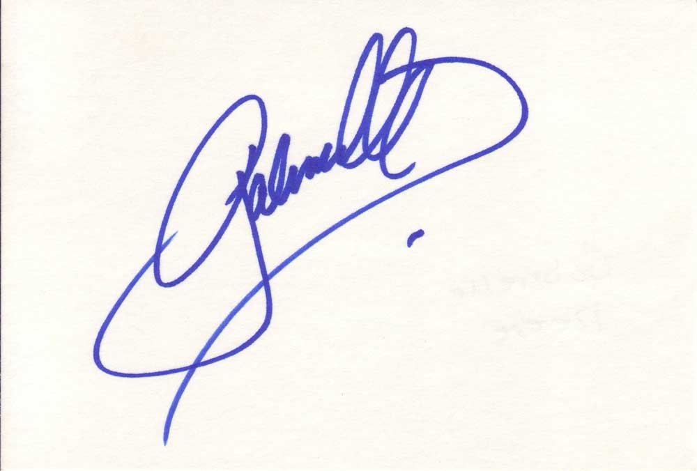 Gabrielle Reece Autographed Index Card