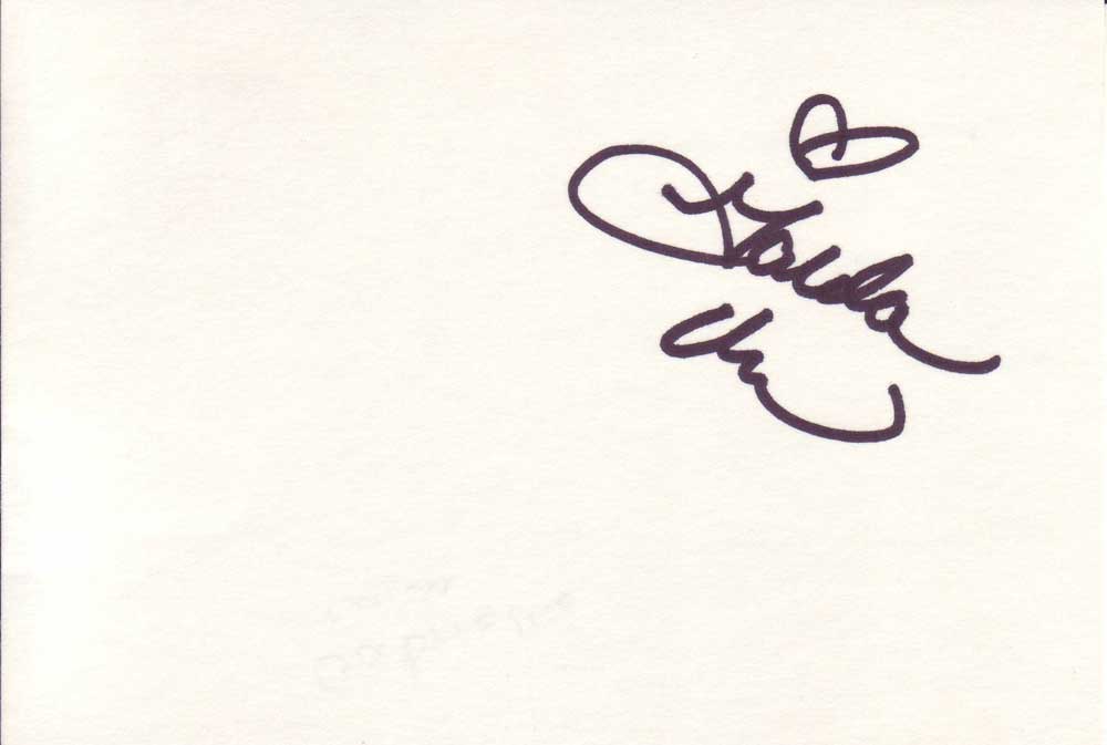 Gabrielle Union Autographed Index Card
